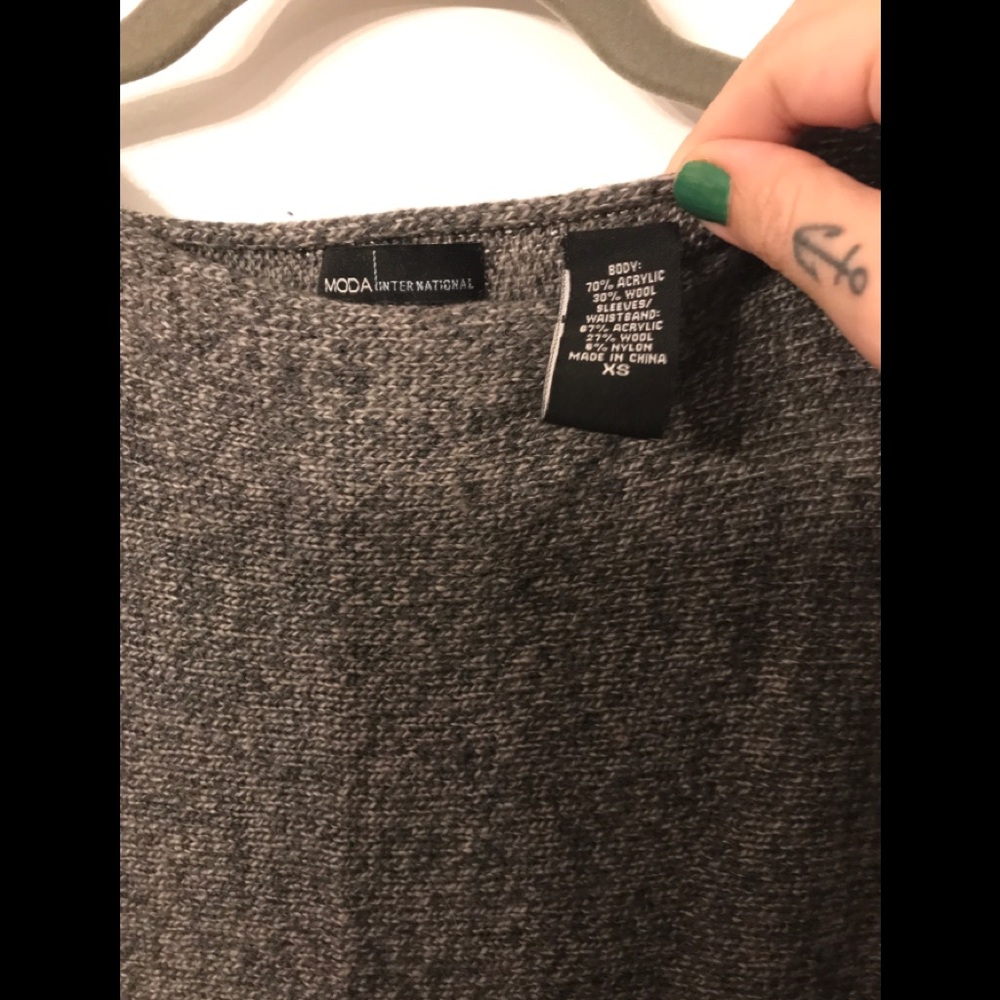 Moda International Charcoal Grey Sweater Dress - Picture 11 of 14